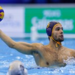 FUKUOKA, JAPAN - JULY 19: Vlado Popadic of Montenegro during the World Aquatics Championships 2023 Men's match between Spain and Montenegro on July 19, 2023 in Fukuoka, Japan (Photo by Albert ten Hove/Orange Pictures)